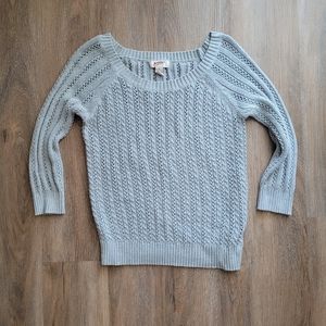 VGUC Grey Arizona Knitted 3/4 Sleeve Sweater, Size Medium